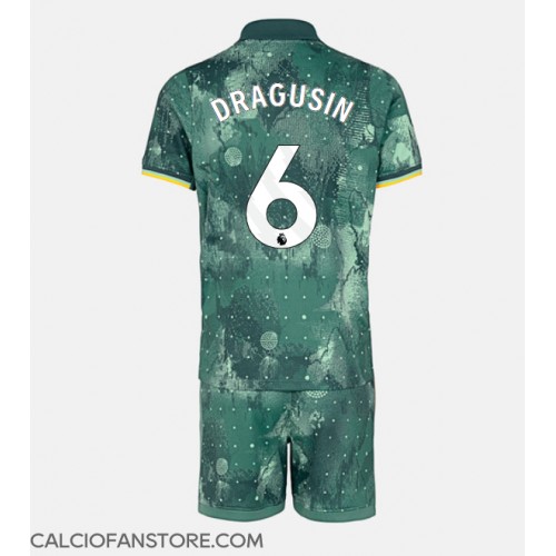 Maglia Calcio Tottenham Hotspur Radu Dragusin #6 Terza Divisa Bambino 2024-25 Manica Corta (+ pantaloncini)